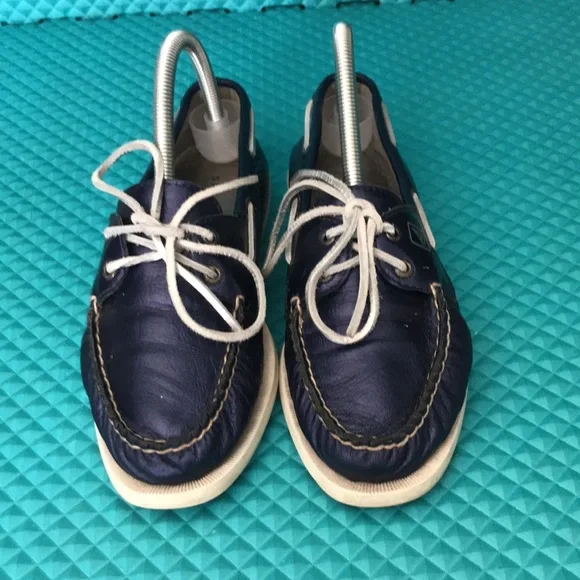 SPERRY Women Top Sider Metallic Boat Blue Shoes | 8.5 - Picture 3 of 13